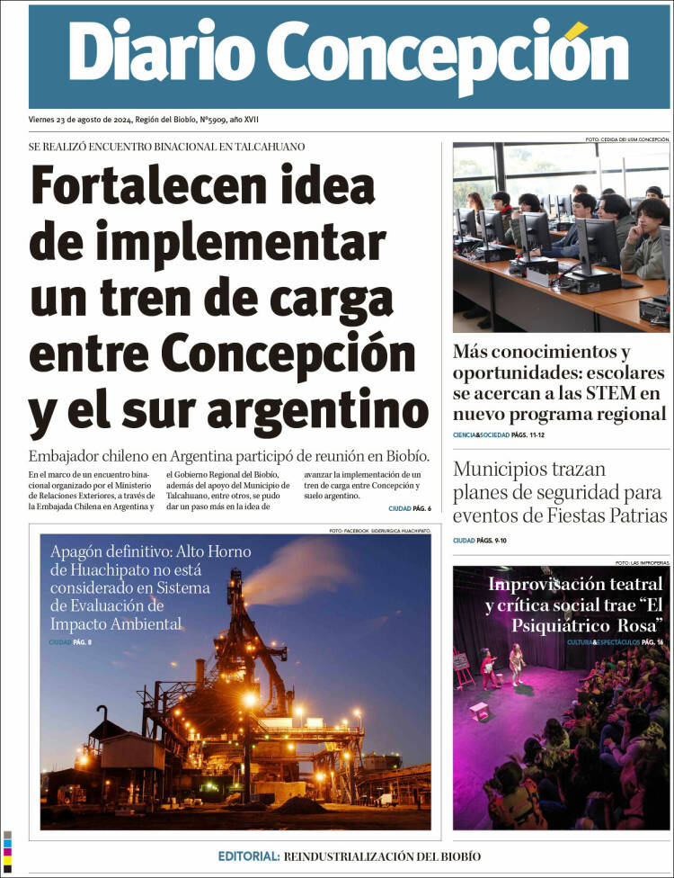 Portada de Diario de Concepción (Chile)