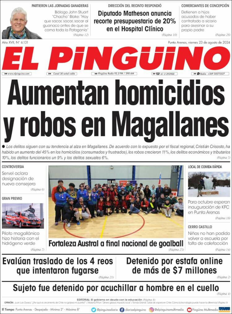 Portada de El Pingüino (Chile)