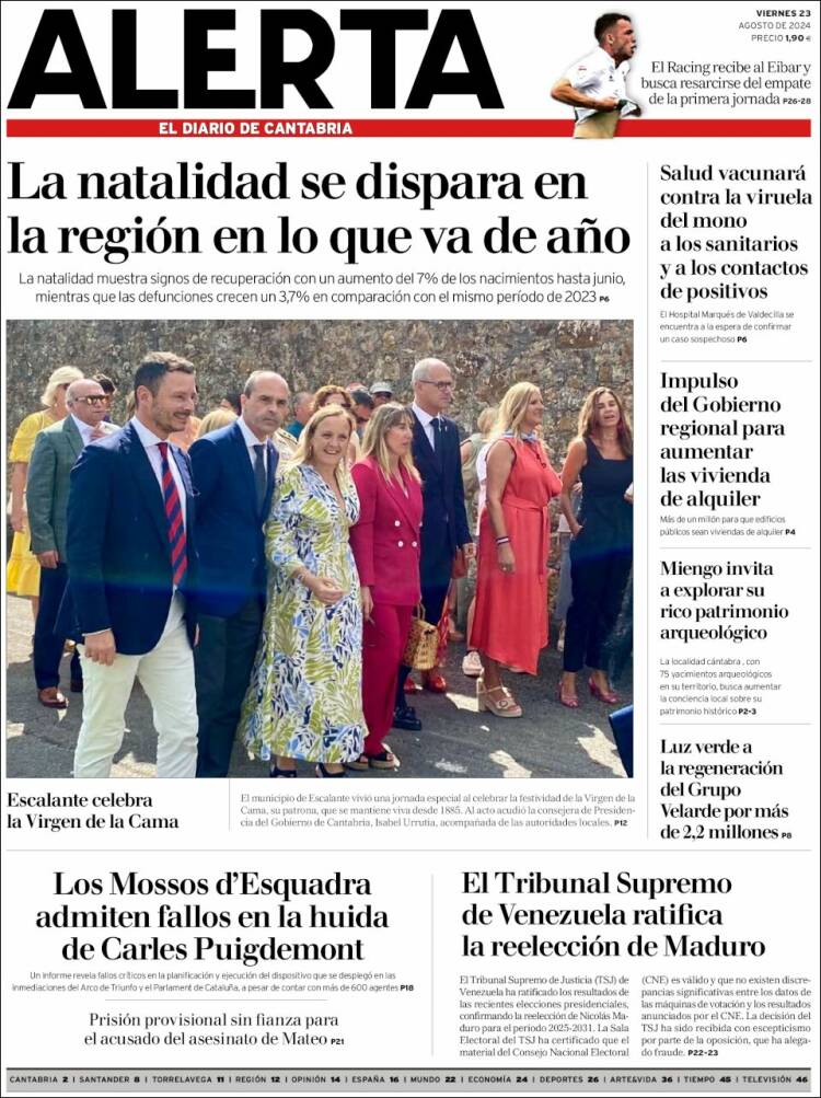 Portada de Alerta - El Diario de Cantabria (Espa&ntilde;a)