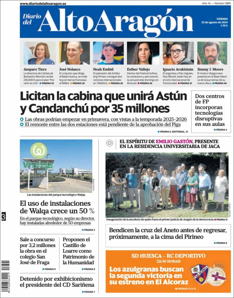 Portada de Diario del AltoAragón (Espa&ntilde;a)