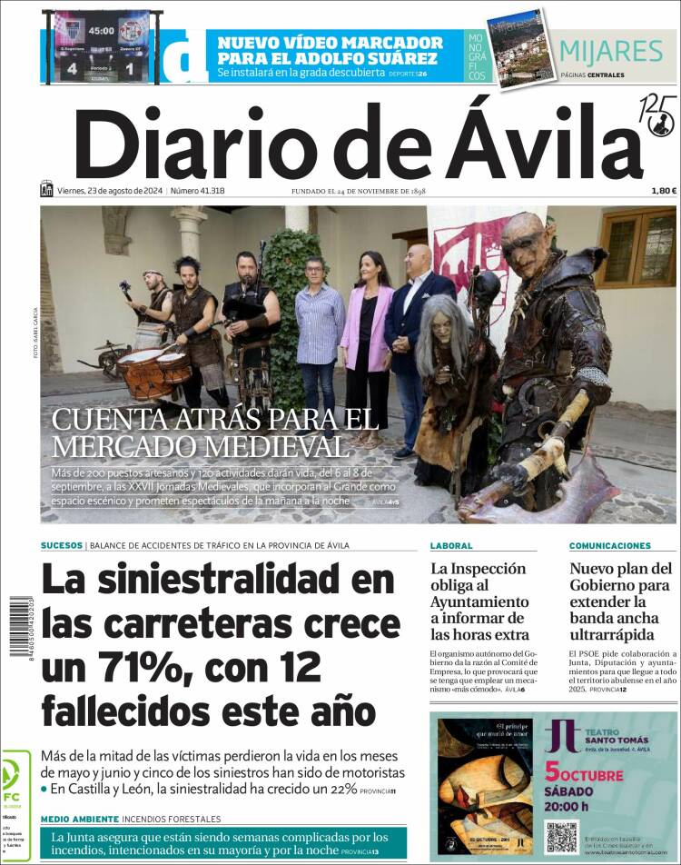 Portada de Diario de Ávila (Espa&ntilde;a)