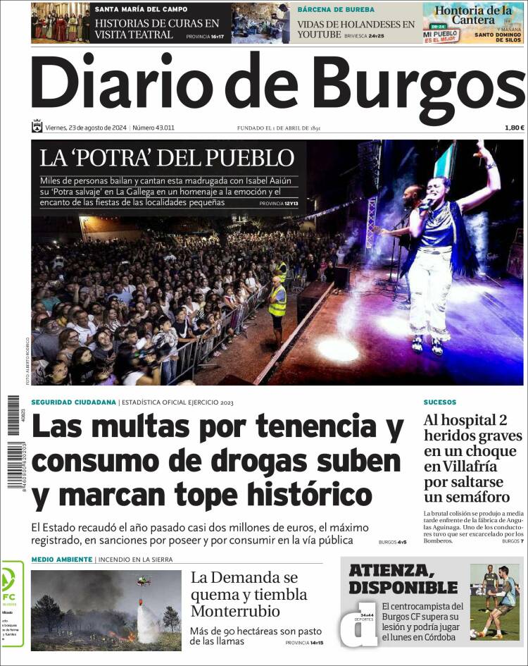 Portada de Diario de Burgos (Espa&ntilde;a)