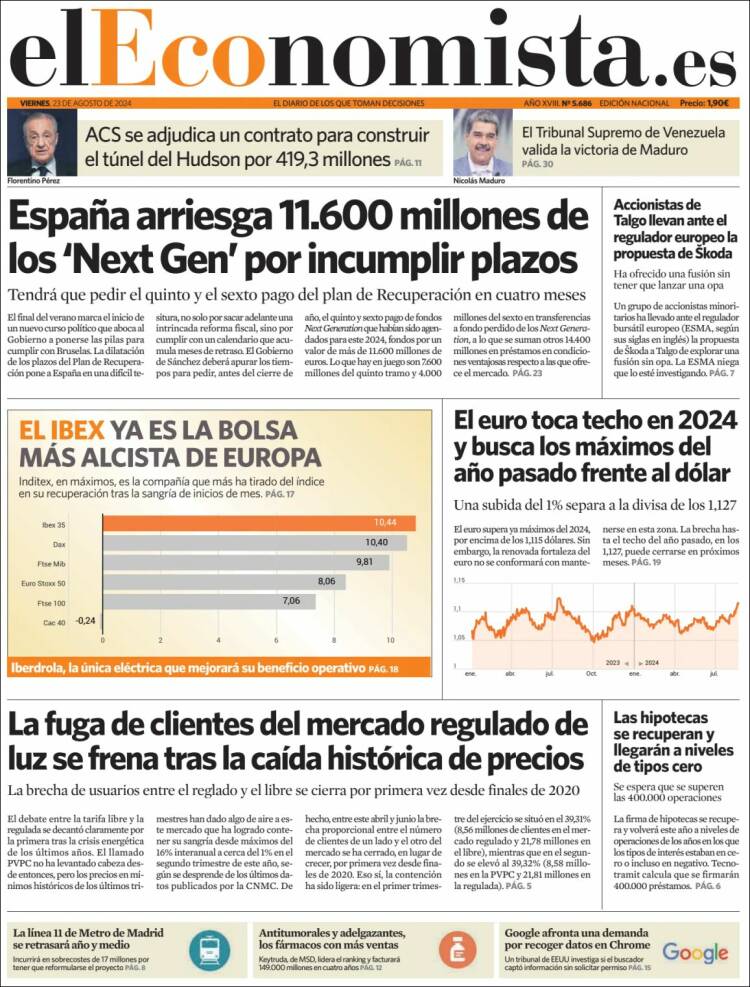 Portada de El Economista (Espa&ntilde;a)
