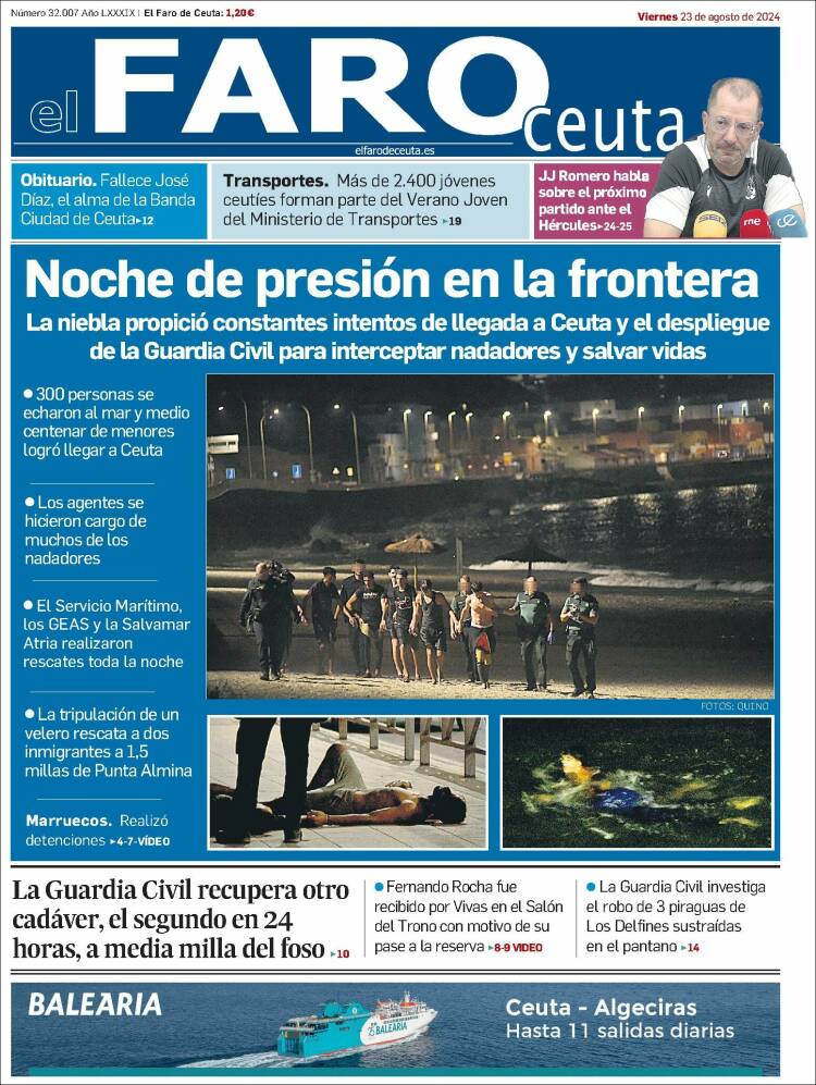 Portada de El Faro de Ceuta (Espa&ntilde;a)