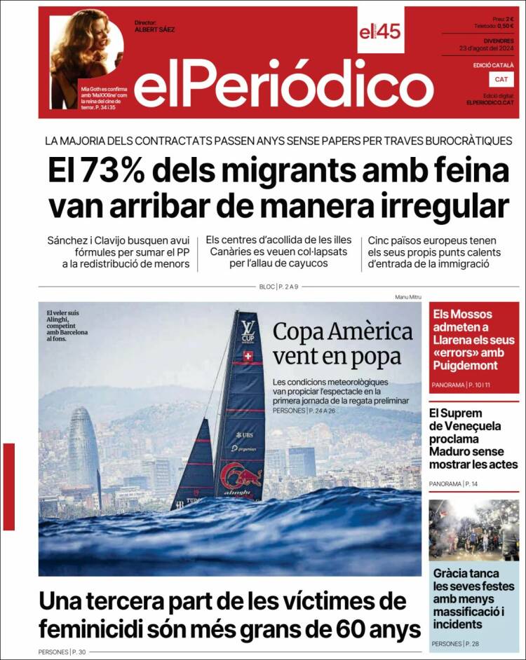 Portada de El Periódico de Catalunya (Espa&ntilde;a)