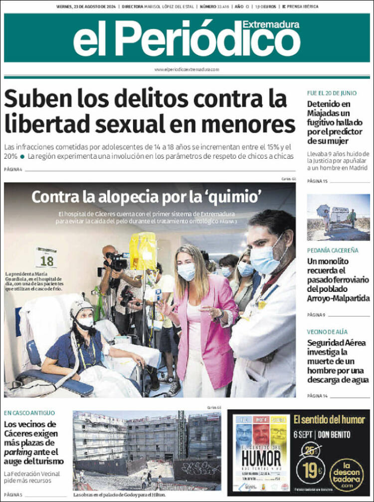 Portada de El Periódico de Extremadura (Espa&ntilde;a)