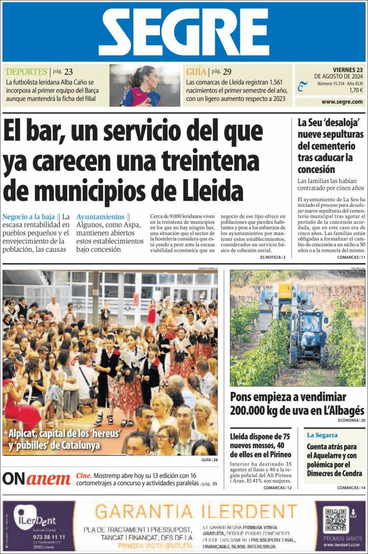 Portada de Segre  (Espa&ntilde;a)