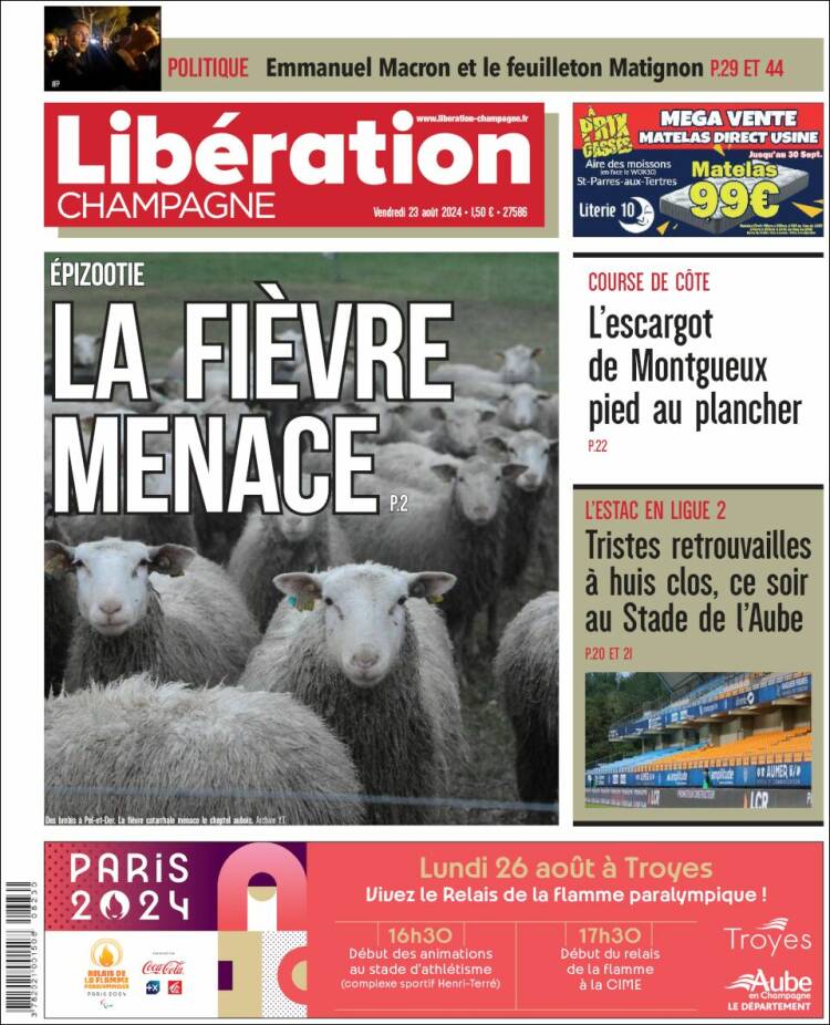 Portada de Libération Champagne (Francia)