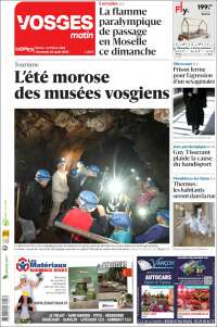 Portada de Vosges Matin (Francia)