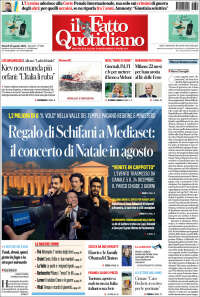 Portada de Il Fatto Quotidiano (Italie)