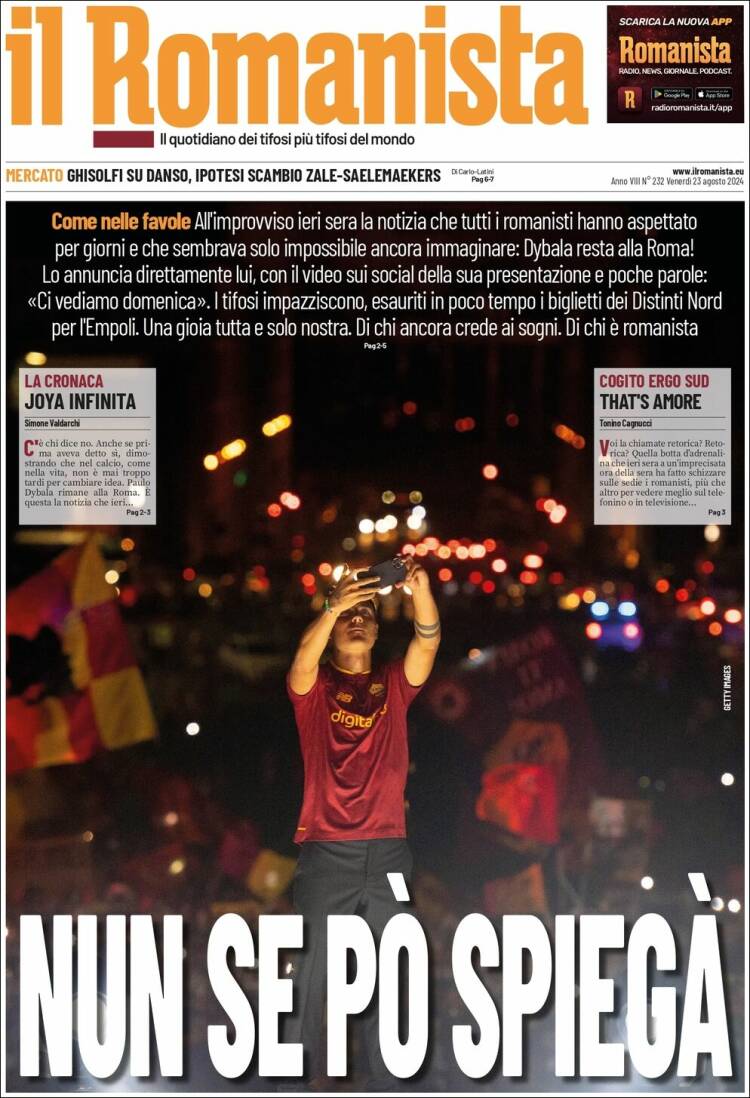 Portada de Romanista (Italia)