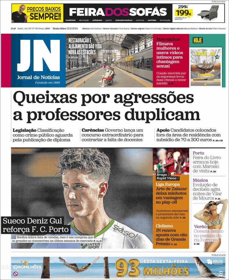 Portada de Jornal de Notícias (Portugal)