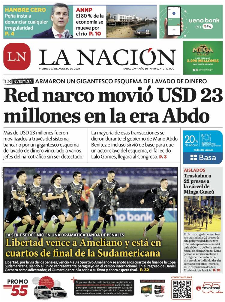 Portada de La Nación (Paraguay)