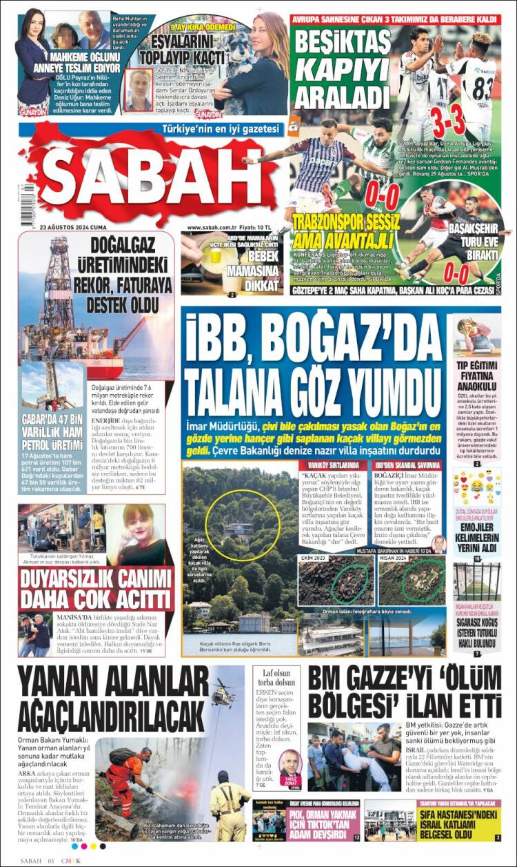 Portada de Sabah (Turqu&iacute;a)