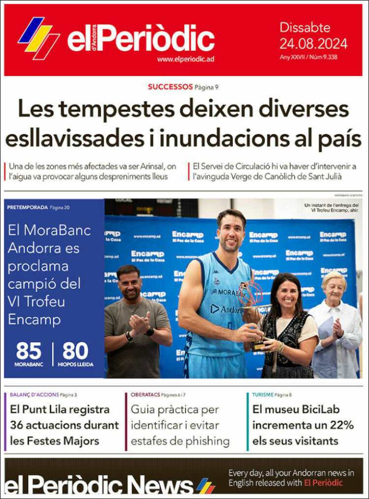 Portada de El Periòdic d'Andorra (Andorra)