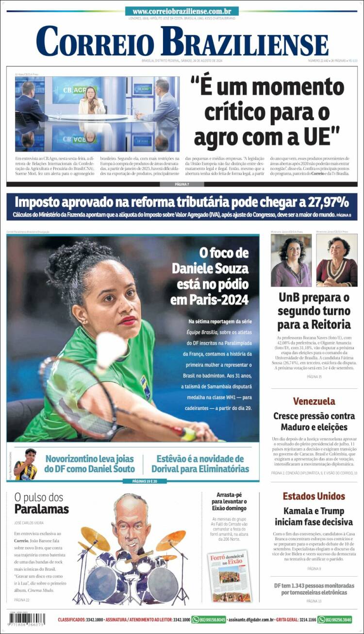 Portada de Correio Braziliense (Brasil)