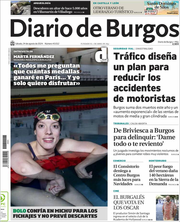 Portada de Diario de Burgos (Espa&ntilde;a)