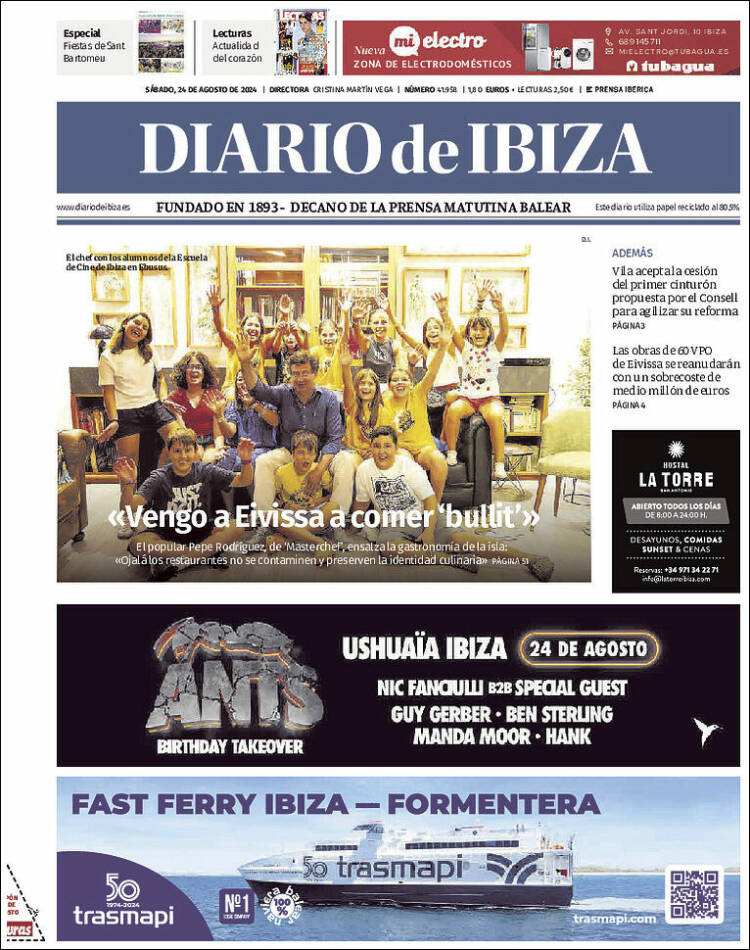 Portada de Diario de Ibiza (Espa&ntilde;a)