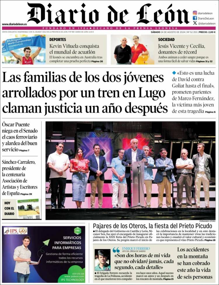 Portada de Diario de León (Espa&ntilde;a)