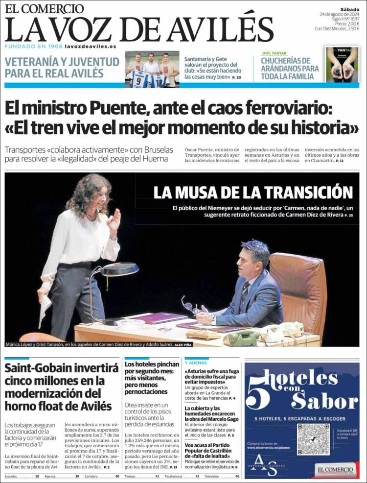 Portada de El Comercio - Avilés (Espa&ntilde;a)