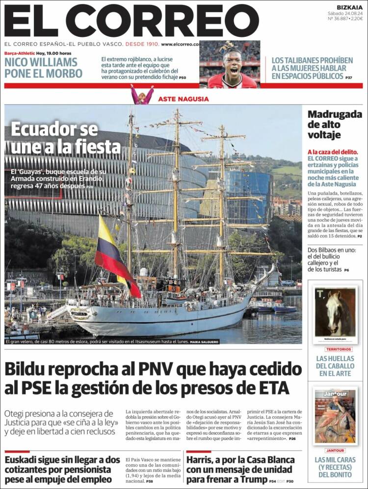 Portada de El Correo (Espa&ntilde;a)