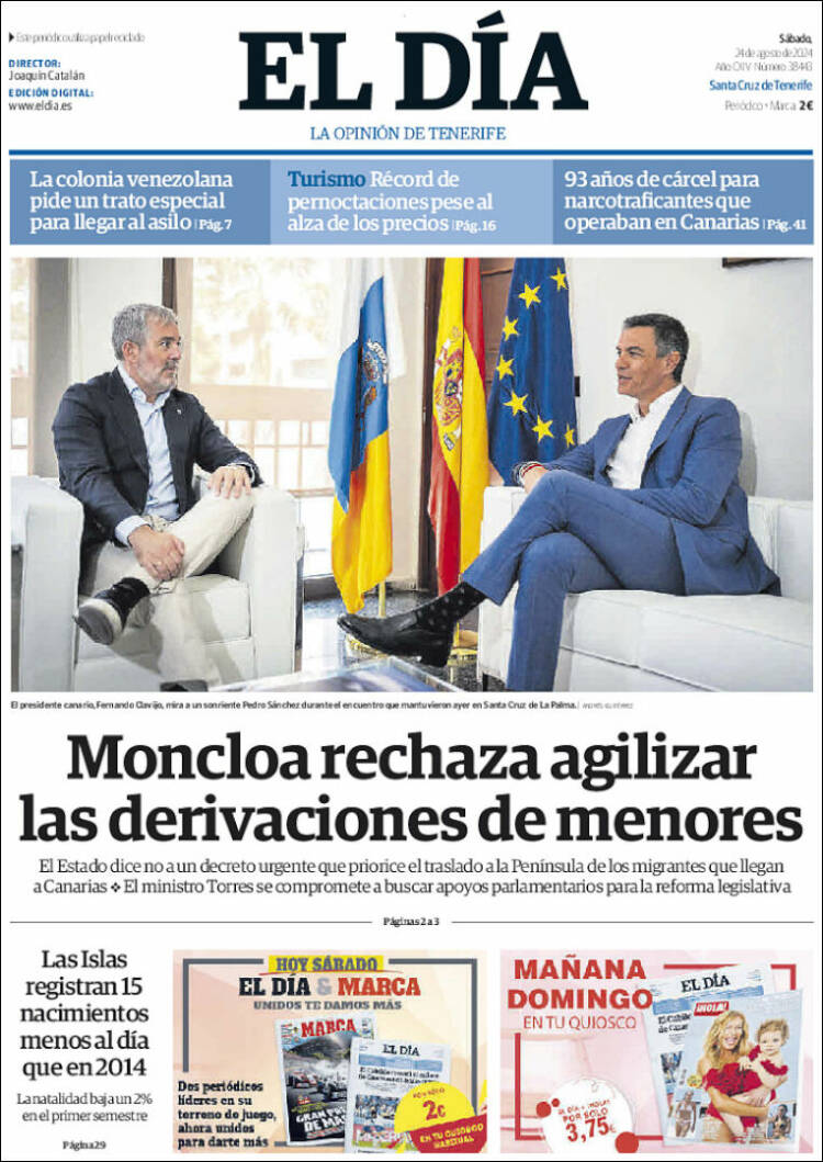 Portada de El Día (Espa&ntilde;a)