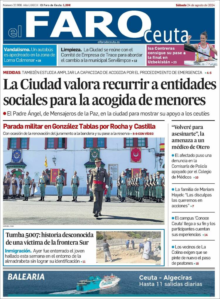 Portada de El Faro de Ceuta (Espa&ntilde;a)