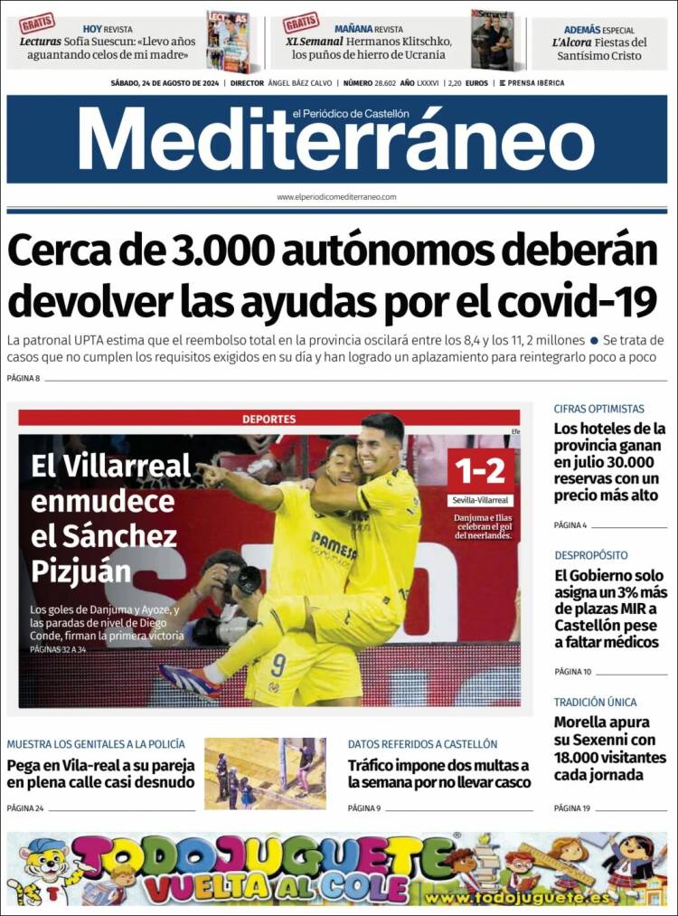 Portada de El Periódico Mediterraneo (Espa&ntilde;a)