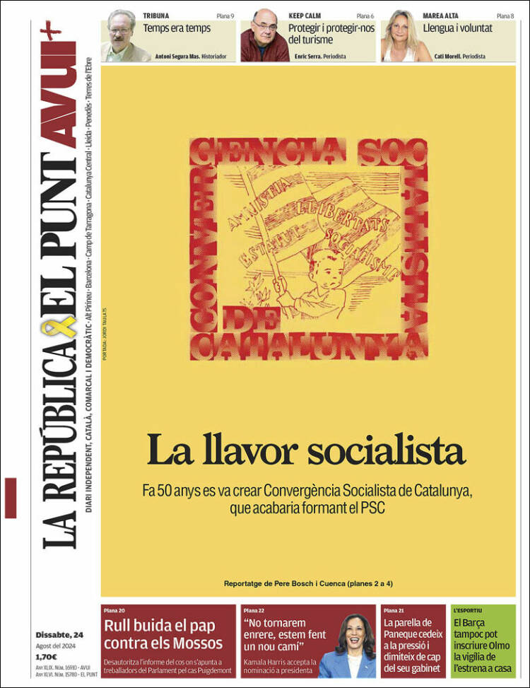 Portada de El Punt Avui (Espa&ntilde;a)