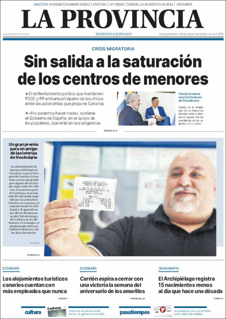 Portada de La Provincia (Espa&ntilde;a)