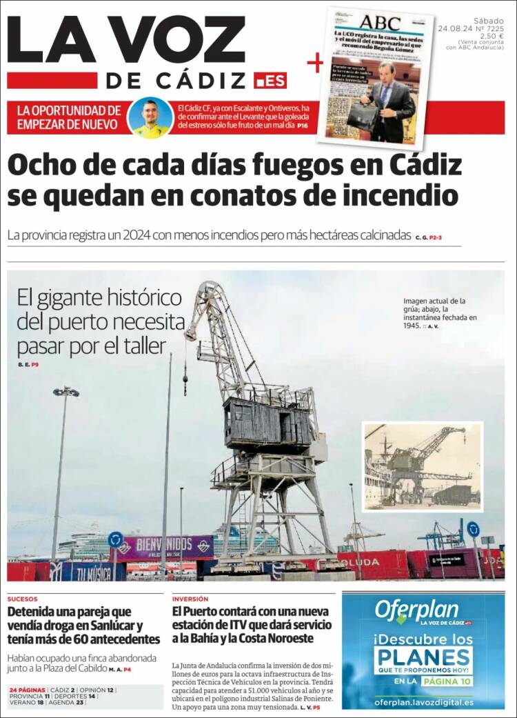 Portada de La Voz de Cádiz (Espa&ntilde;a)