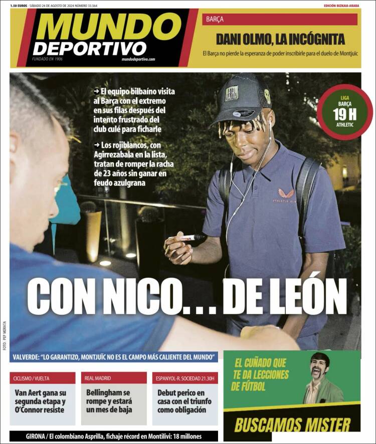 Portada de Mundo Deportivo Bizkaia (Espa&ntilde;a)