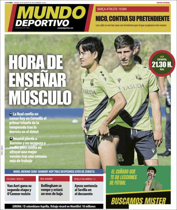Portada de Mundo Deportivo Gipuzkoa (Espa&ntilde;a)