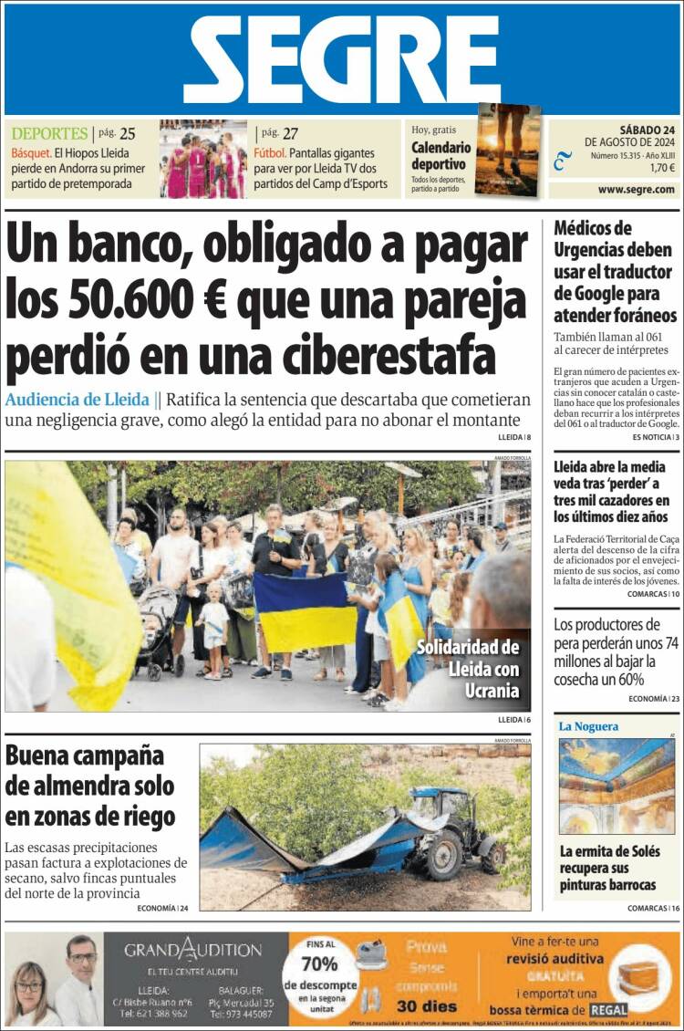 Portada de Segre  (Espa&ntilde;a)