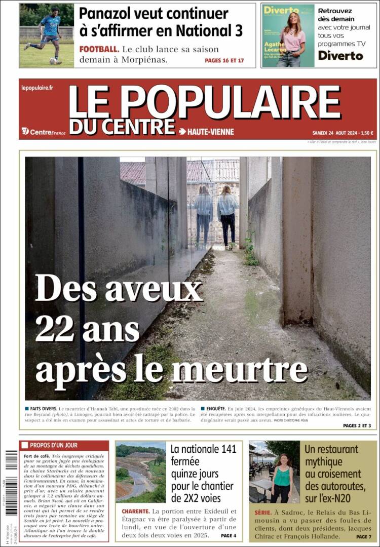 Portada de Le Populaire du Centre (Francia)