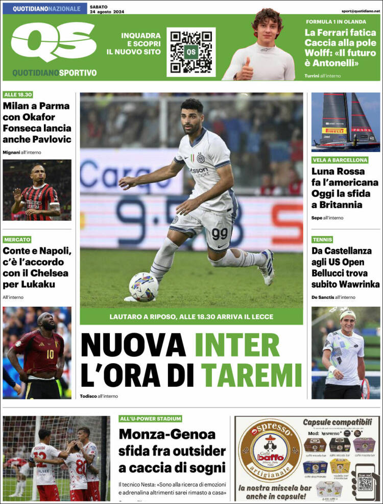 Portada de Quotidiano Sportivo (Italia)