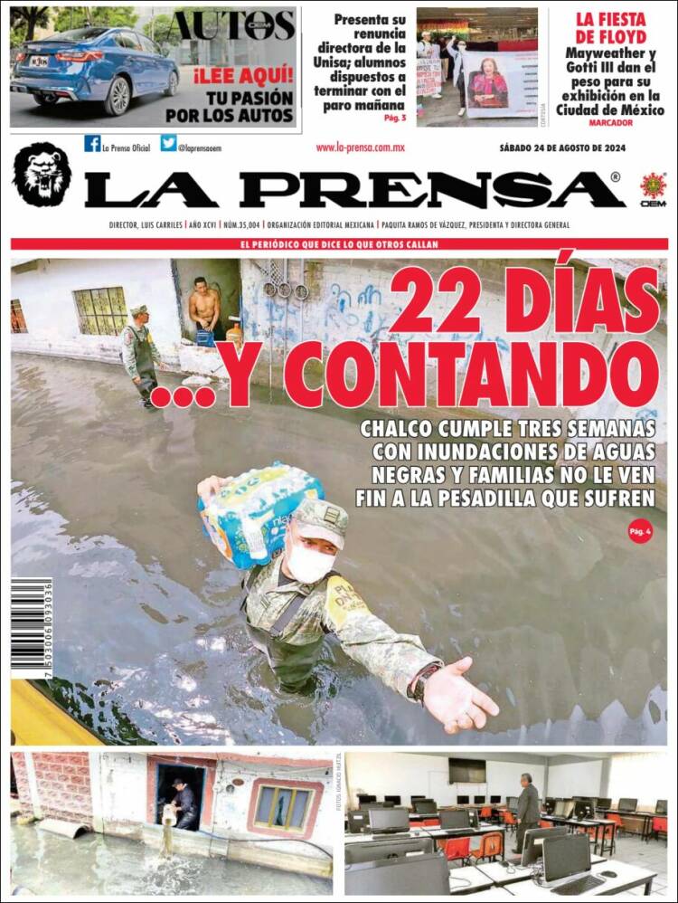 Portada de La Prensa (M&eacute;xico)