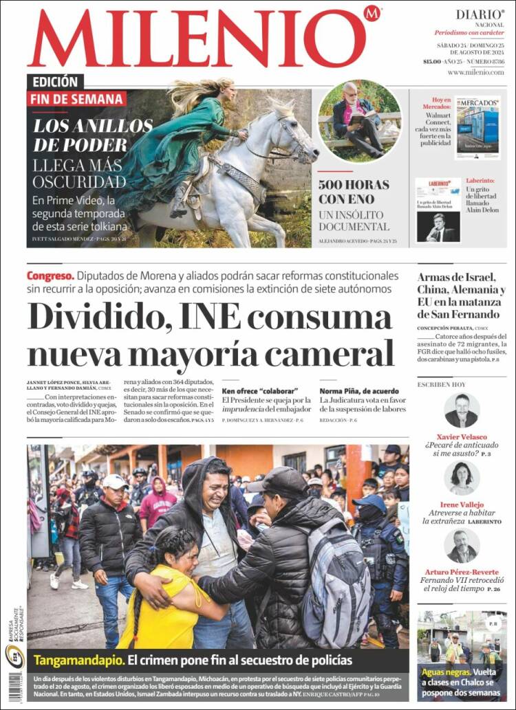 Portada de Milenio (M&eacute;xico)