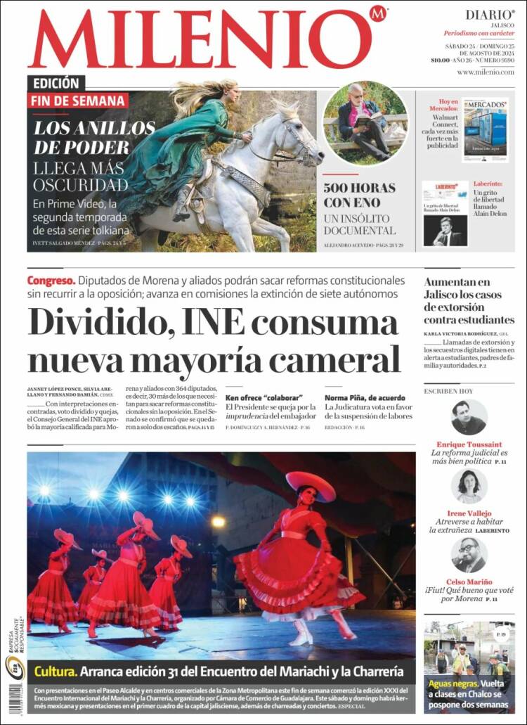 Portada de Milenio - Jalisco (M&eacute;xico)