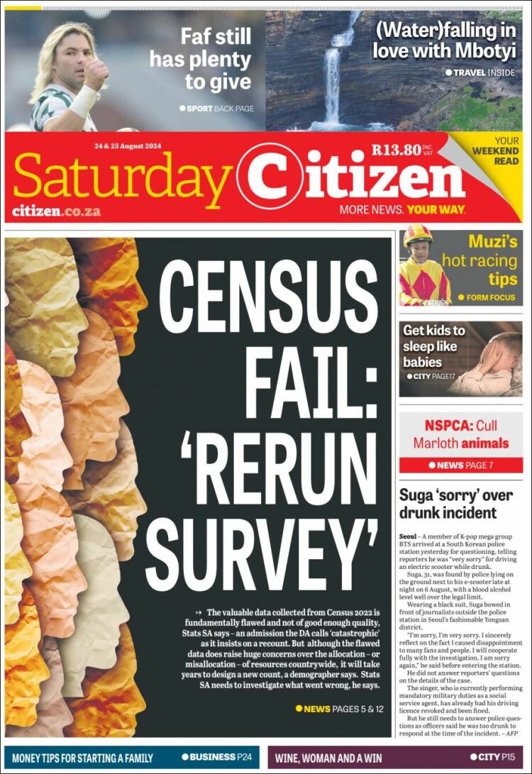 Portada de The Citizen (Sud&aacute;frica)