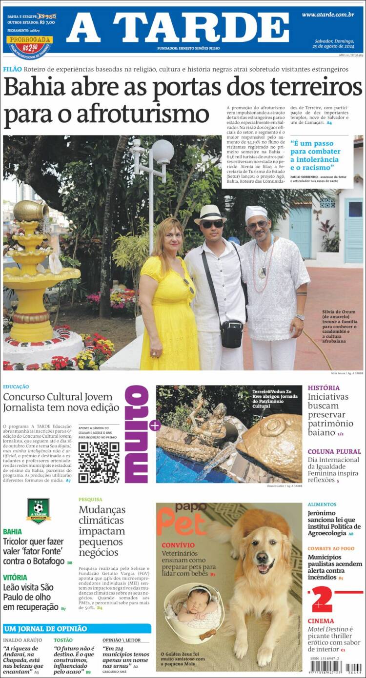 Portada de Diário A Tarde (Brasil)