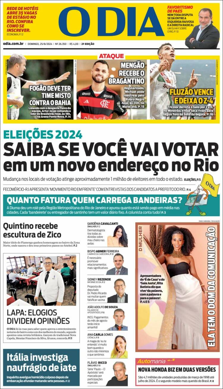 Portada de O Dia (Brasil)