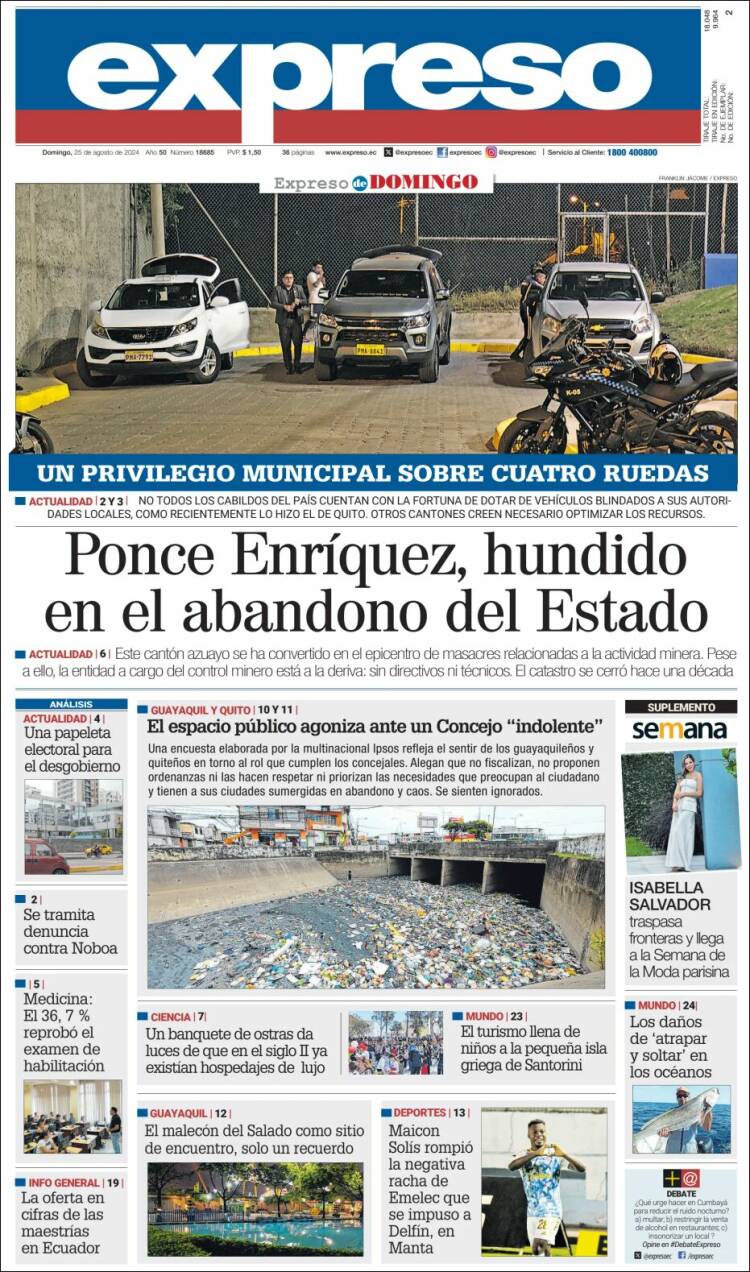 Portada de Expreso (Ecuador)