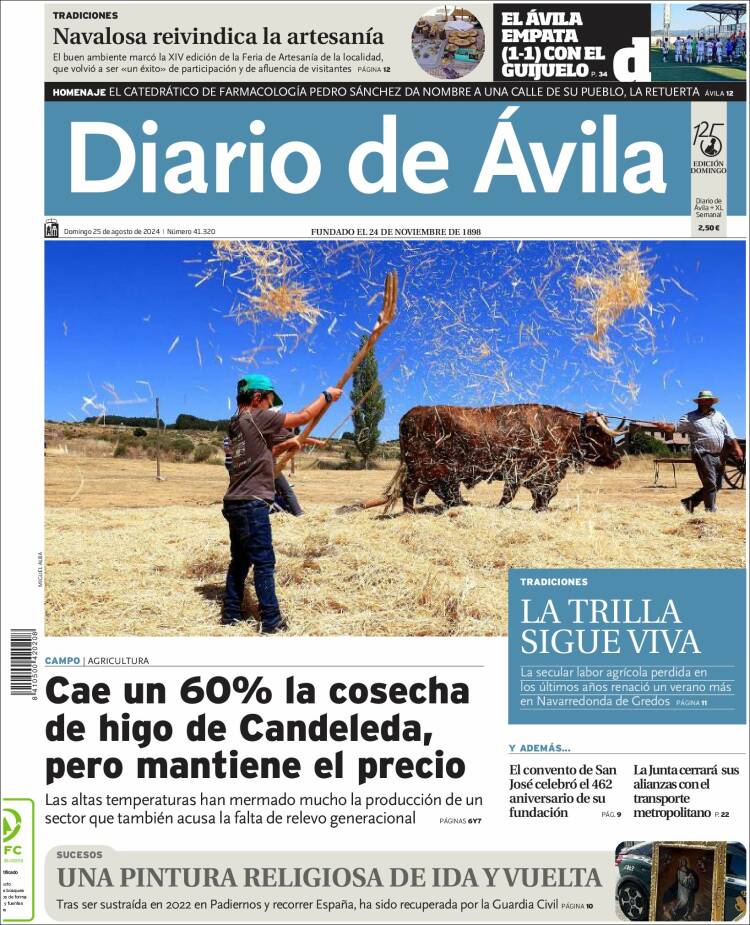 Portada de Diario de Ávila (Espa&ntilde;a)