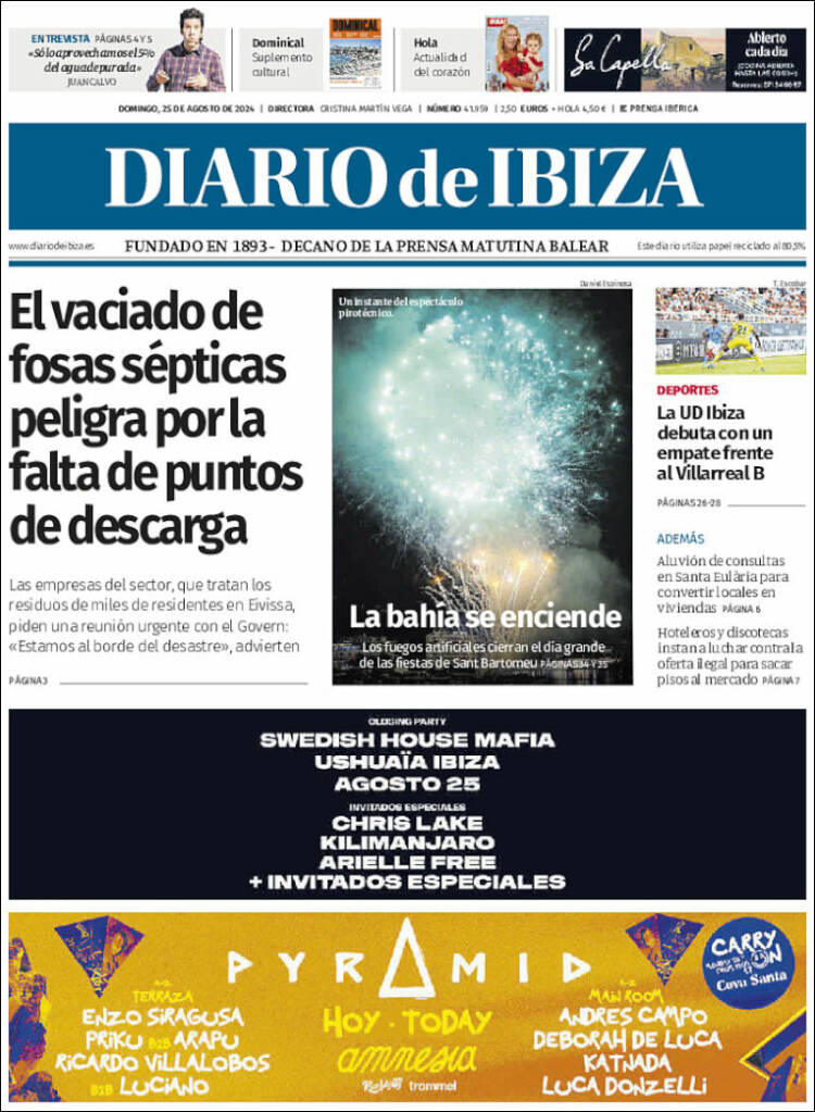Portada de Diario de Ibiza (Espa&ntilde;a)