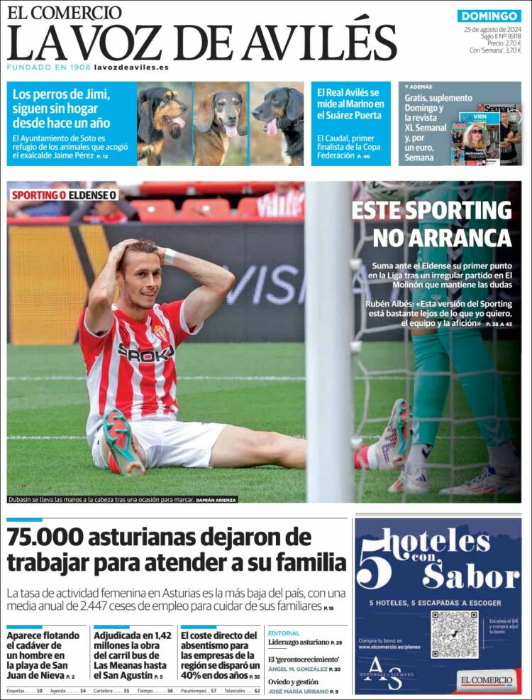 Portada de El Comercio - Avilés (Espa&ntilde;a)