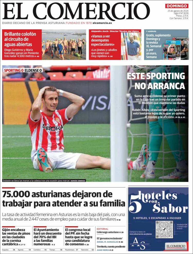 Portada de El Comercio - Gijón (Espa&ntilde;a)