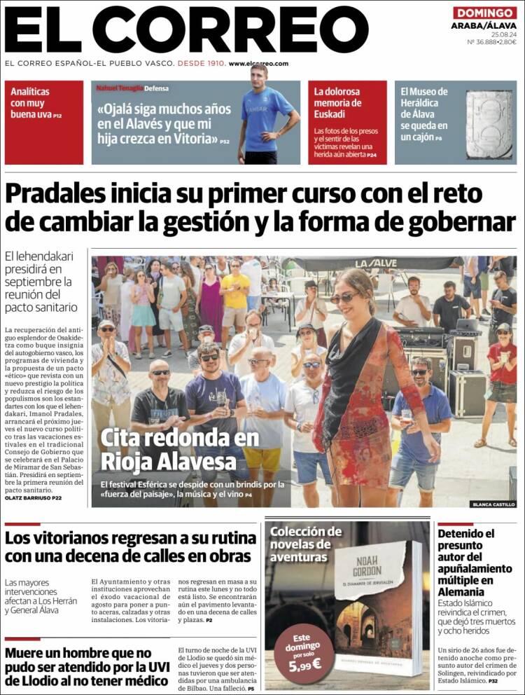 Portada de El Correo - Álava (Espa&ntilde;a)