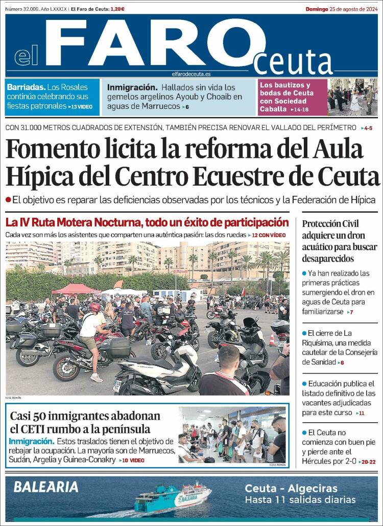 Portada de El Faro de Ceuta (Espa&ntilde;a)