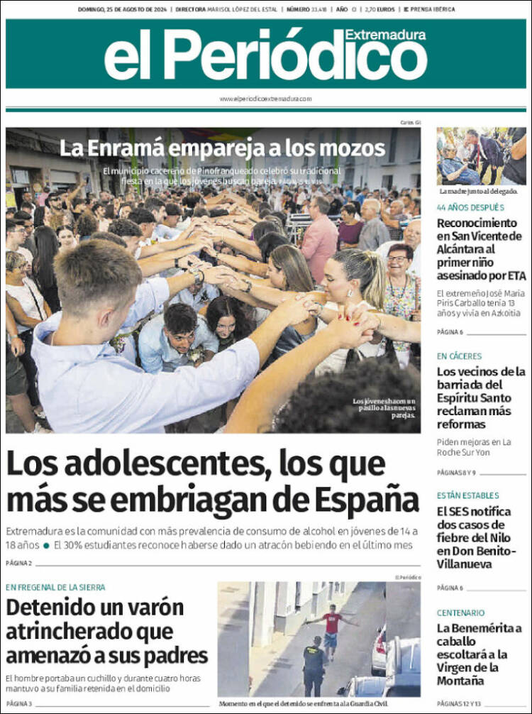 Portada de El Periódico de Extremadura (Espa&ntilde;a)